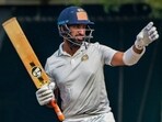 Cheteshwar Pujara playing for Saurashtra. Cheteshwar Pujara playing for Saurashtra.