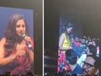 A man proposes to his girlfriend during a Shreya Ghoshal concert in Kolkata