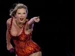 Taylor Swift explained her criteria for the crowd while picking final stops of the tour.
(Photo by CHANDAN KHANNA / AFP) Taylor Swift explained her criteria for the crowd while picking final stops of the tour.
(Photo by CHANDAN KHANNA / AFP)