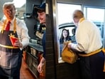 Donald Trump learns to make McDonald's French fries Donald Trump learns to make McDonald's French fries