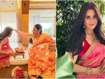 Katrina Kaif gets blessings from Vicky Kaushal's mom on Karwa Chauth. 