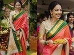 Shobhita Dhulipala's Pasupu Danchadam saree
