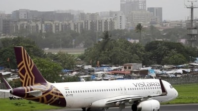 A Vistara Airbus A320 passenger aircraft prepares for take-off. (Reuters) A Vistara Airbus A320 passenger aircraft prepares for take-off. (Reuters)