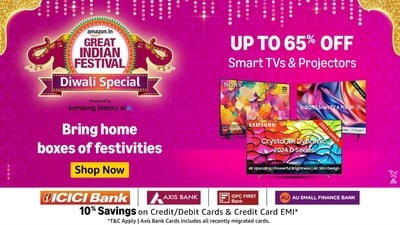 Check out the best deals on smart TVs on Amazon Diwali Sale Check out the best deals on smart TVs on Amazon Diwali Sale