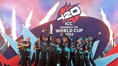 New Zealand celebrate winning the Women's T20 World Cup final in Dubai. (REUTERS)