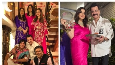 Karwa Chauth 2024 saw fabulous wives Maheep Kapoor, Bhavana Panday, and Neelam Kothari, along with Shahid Kapoor's wife Mira Rajput, and actors Raveena Tandon and Shilpa shetty, among others, gathered at Anil and Sunita Kapoor's home in Mumbai. Maheep shared a bunch of inside photos on Instagram Stories. (Instagram/ Maheep Kapoor) Karwa Chauth 2024 saw fabulous wives Maheep Kapoor, Bhavana Panday, and Neelam Kothari, along with Shahid Kapoor's wife Mira Rajput, and actors Raveena Tandon and Shilpa shetty, among others, gathered at Anil and Sunita Kapoor's home in Mumbai. Maheep shared a bunch of inside photos on Instagram Stories. (Instagram/ Maheep Kapoor)
