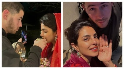 Priyanka Chopra celebrated the festival in Los Angeles with singer-husband Nick Jonas. Sharing inside pictures of their Karwa Chauth festivities, she wrote on Instagram, "To all those celebrating... happy Karwa Chauth and yes I’m filmy." (Instagram/ Priyanka Chopra) Priyanka Chopra celebrated the festival in Los Angeles with singer-husband Nick Jonas. Sharing inside pictures of their Karwa Chauth festivities, she wrote on Instagram, "To all those celebrating... happy Karwa Chauth and yes I’m filmy." (Instagram/ Priyanka Chopra)