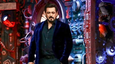 Bollywood actor Salman Khan during the shooting of Bigg Boss 18. (PTI) Bollywood actor Salman Khan during the shooting of Bigg Boss 18. (PTI)