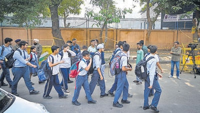 Students return to school on Monday. (Sanchit Khanna/HT Photo)