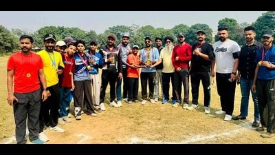 The winners of Senior District Baseball Championship for Boys in Ludhiana on Monday. (HT Photo) The winners of Senior District Baseball Championship for Boys in Ludhiana on Monday. (HT Photo)