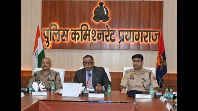 Training session for cops underway. (HT photo) Training session for cops underway. (HT photo)