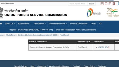 UPSC CDS I 2024 final results have been released at upsc.gov.in. UPSC CDS I 2024 final results have been released at upsc.gov.in.