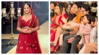 Sunny Leone walked the ramp while her kids cheered for her. (PC: Ashutosh Rai) Sunny Leone walked the ramp while her kids cheered for her. (PC: Ashutosh Rai)