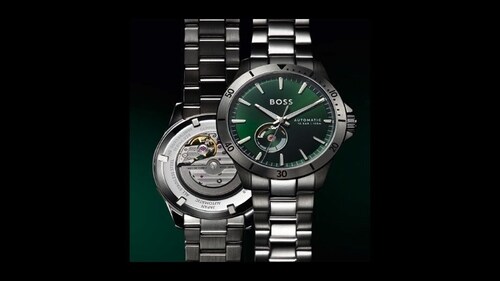 Boss Troper Automatic Analog Green Round Dial Men's Watch Boss Troper Automatic Analog Green Round Dial Men's Watch