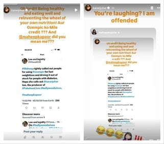 Karan Johar's has addressed the chatter around his drastic weight loss on Instagram Stories. Karan Johar's has addressed the chatter around his drastic weight loss on Instagram Stories.