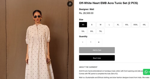 Anushka's tunic dress costs ₹28,500 (www.stylemati.in) Anushka's tunic dress costs ₹28,500 (www.stylemati.in)