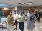 Kalyan Banerjee was escorted out by AIMIM leader Asaduddin Owaisi and AAP leader Sanjay Singh. Kalyan Banerjee was escorted out by AIMIM leader Asaduddin Owaisi and AAP leader Sanjay Singh.