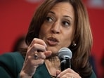  Democratic presidential nominee, U.S. Vice President Kamala Harris fields questions during a town hall style campaign event with former U.S. Rep. Liz Cheney (R-WY) on October 21, 2024 in Brookfield, Wisconsin.