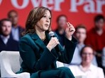 Kamala Harris is at the center of a plagiarism controversy, with allegations of copying significant portions of a colleague's text in her 2007 testimony. (Photo by KAMIL KRZACZYNSKI / AFP)
