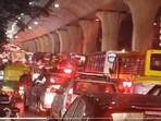 Massive traffic jam on Airport Road.