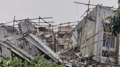 At least 12 people were trapped after a building collapsed in Bengaluru.