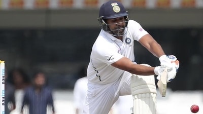 Rohit Sharma plays a shot during the first day of the third Test match against South Africa in Ranchi. (AP Photo) Rohit Sharma plays a shot during the first day of the third Test match against South Africa in Ranchi. (AP Photo)