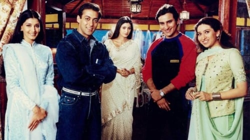 Salman Khan and his co-stars in a still from Hum Saath Saath Hain Salman Khan and his co-stars in a still from Hum Saath Saath Hain