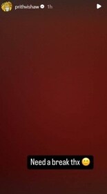 Shaw made a short post on his Instagram story just minutes before news emerged of him being dropped by Mumbai (Instagram)