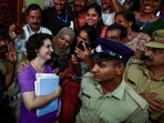 Congress General Secretary Priyanka Gandhi Vadra during her nomination papers filing for the Wayanad by-elections. 