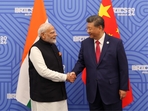 PM Narendra Modi meets with Chinese President Xi Jinping in Russia's Kazan.