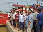 MLA Manas Kumar Dutta interacts with fishermen during inspection of the Bahabalpur Jetty area ahead of cyclone Dana landfall in Balasore district, Odisha, on Tuesday. MLA Manas Kumar Dutta interacts with fishermen during inspection of the Bahabalpur Jetty area ahead of cyclone Dana landfall in Balasore district, Odisha, on Tuesday.