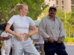 Mumbai's famous "Dancing Cop" was seen grooving with Instagram influencer Isabell Afro on the streets Mumbai's famous "Dancing Cop" was seen grooving with Instagram influencer Isabell Afro on the streets