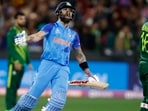 Virat Kohli celebrates after India beat Pakistan in a thrilling group match of 2022 T20 World Cup. Virat Kohli celebrates after India beat Pakistan in a thrilling group match of 2022 T20 World Cup.
