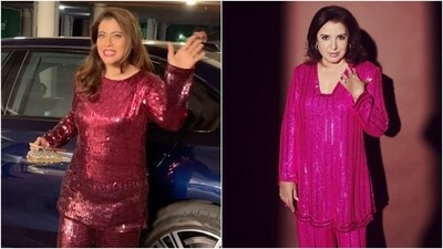 Kajol channels 'Farah Khan Core' at Manish Malhotra's Diwali party. Kajol channels 'Farah Khan Core' at Manish Malhotra's Diwali party.