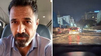 Ritesh Banglani shared the photo of a flooded Bengaluru road. Ritesh Banglani shared the photo of a flooded Bengaluru road.