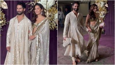 Shahid Kapoor and Mira Rajput at Manish Malhotra's Diwali bash. Shahid Kapoor and Mira Rajput at Manish Malhotra's Diwali bash.