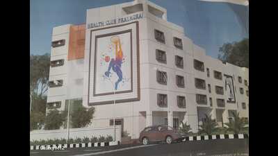 The design of upcoming indoor sports complex in Prayagraj. (HT) The design of upcoming indoor sports complex in Prayagraj. (HT)