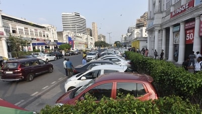 NDMC doubles parking rates for cars and two-wheelers (HT Archive) NDMC doubles parking rates for cars and two-wheelers (HT Archive)
