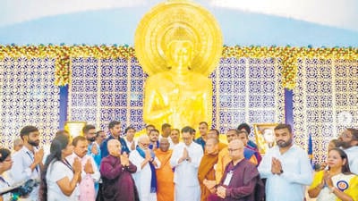 Union minister Kiren Rijiju at the anniversary of the Bodhi Tree Grand Ceremony in Nashik. Union minister Kiren Rijiju at the anniversary of the Bodhi Tree Grand Ceremony in Nashik.