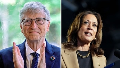 Bill Gates donates whopping $50m to nonprofit org backing Kamala Harris: Report (Photo by John MACDOUGALL / AFP, AP Photo/Ross D. Franklin) Bill Gates donates whopping $50m to nonprofit org backing Kamala Harris: Report (Photo by John MACDOUGALL / AFP, AP Photo/Ross D. Franklin)
