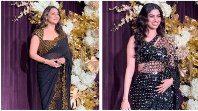Gauri Khan and Khushi Kapoor chose beautiful black ensembles. Gauri Khan and Khushi Kapoor chose beautiful black ensembles. 