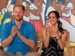 Meghan Markle and Prince Harry during their trip to Africa.