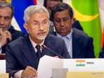 External Affairs Minister S Jaishankar during the BRICS Outreach Session, in Kazan, Russia.