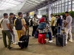 Cyclone Dana live updates: Passengers wait for information as several flights were cancelled in view of cyclone 'Dana' which is expected to make landfall in Odisha, at Netaji Subhas Chandra Bose International Airport, in Kolkata, Thursday, Oct 24, 2024.