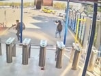 Armed attackers appear on security camera footage approaching a Turkish aviation company building in Ankara, Turkey (Reuters)
