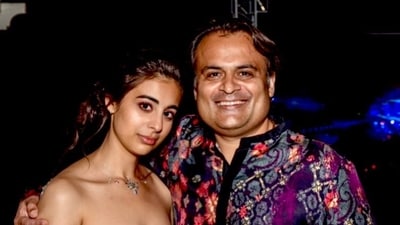 Vasundhara Oswal with her father, billionaire Pankaj Oswal. (Instagram/@vasundharaoswal) Vasundhara Oswal with her father, billionaire Pankaj Oswal. (Instagram/@vasundharaoswal)