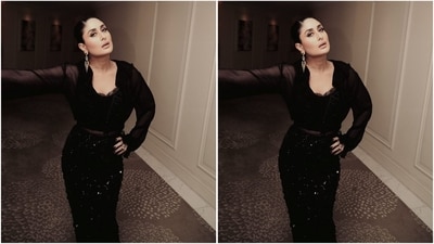 For extra glam, Kareena paired the look with a full-length mermaid skirt adorned with sequins all over, carrying a price tag of <span class='webrupee'>₹</span>4,14,585. (Instagram/@kareenakapoorkhan) For extra glam, Kareena paired the look with a full-length mermaid skirt adorned with sequins all over, carrying a price tag of <span class='webrupee'>₹</span>4,14,585. (Instagram/@kareenakapoorkhan)