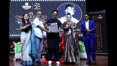 Actor Aparshakti Khurana with others during a film festival in Chandigarh. (HT Photo) Actor Aparshakti Khurana with others during a film festival in Chandigarh. (HT Photo)