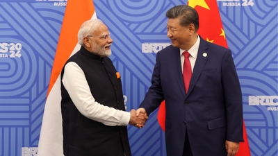 PM Narendra Modi met Chinese President Xi Jinping on the sidelines of the BRICS Summit.