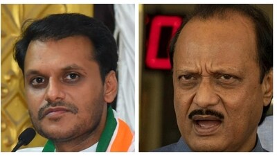 Maharashtra deputy chief minister Ajit Pawar (right) and his nephew Yugendra Pawar. (FB/File) Maharashtra deputy chief minister Ajit Pawar (right) and his nephew Yugendra Pawar. (FB/File)